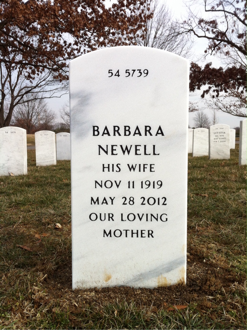 Back of headstone — Charles Cornwell