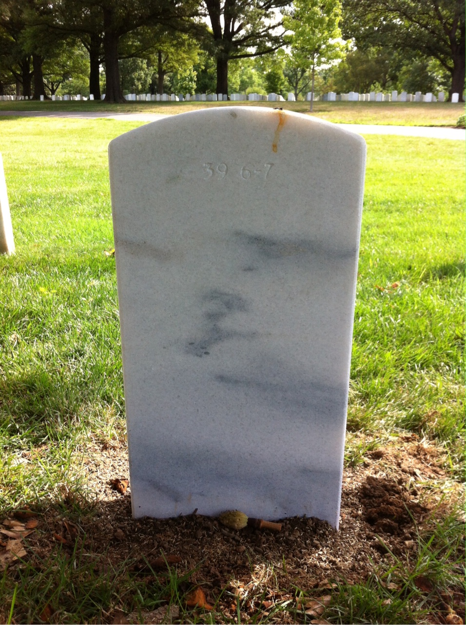 Back of headstone — Wendell Oren Jones