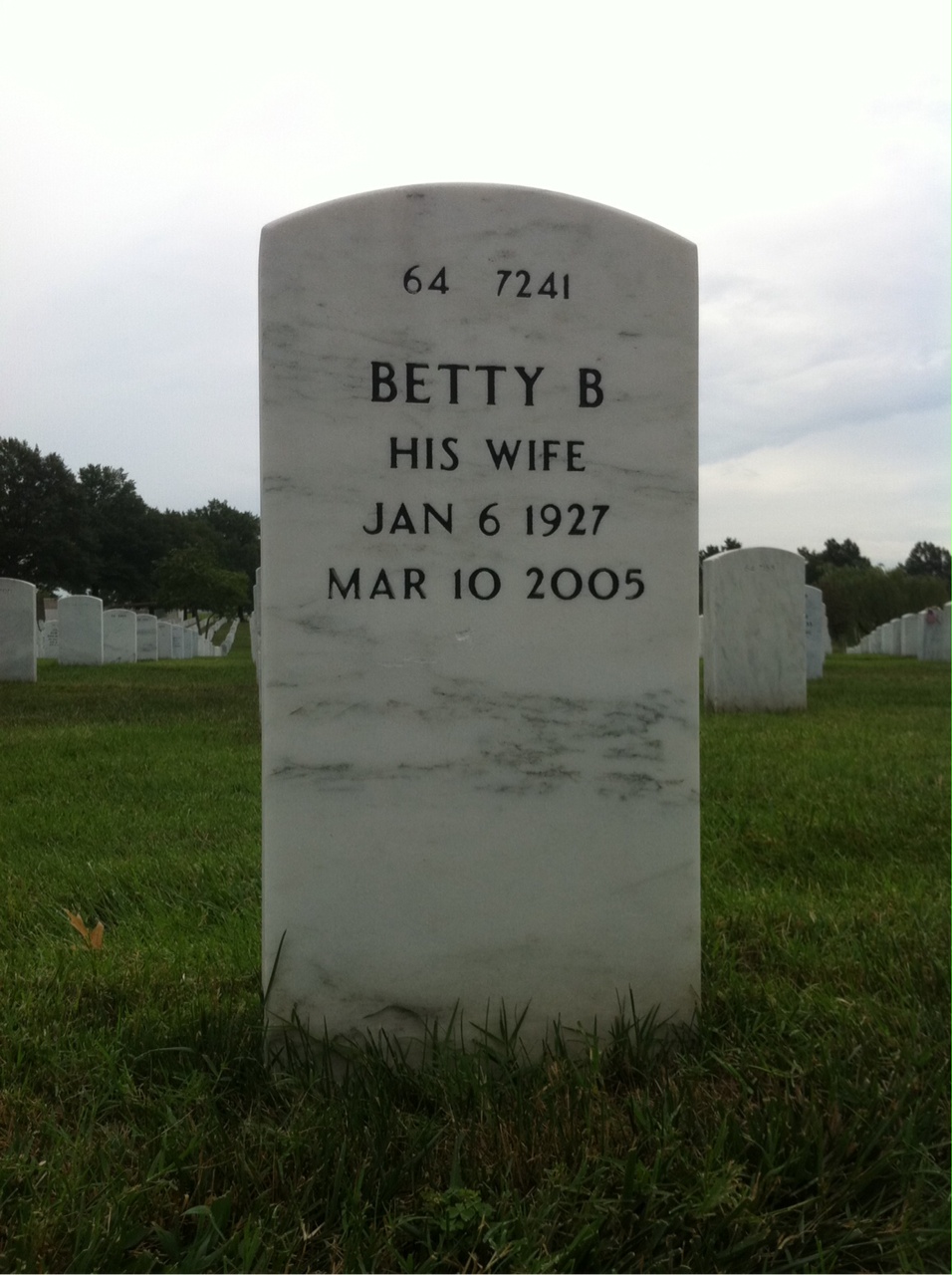 Back of headstone — Robert Miller
