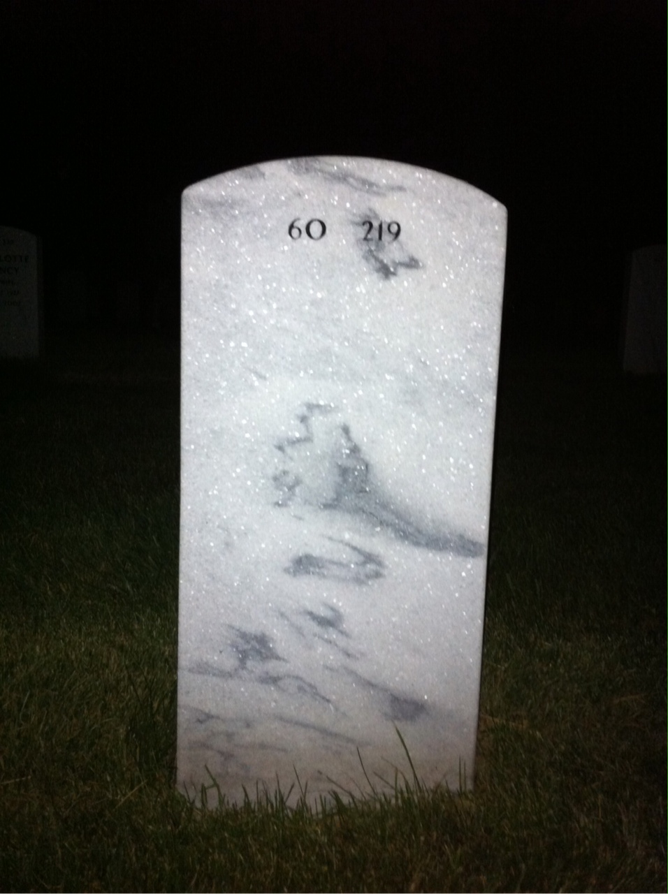 Back of headstone — Jack Johnson