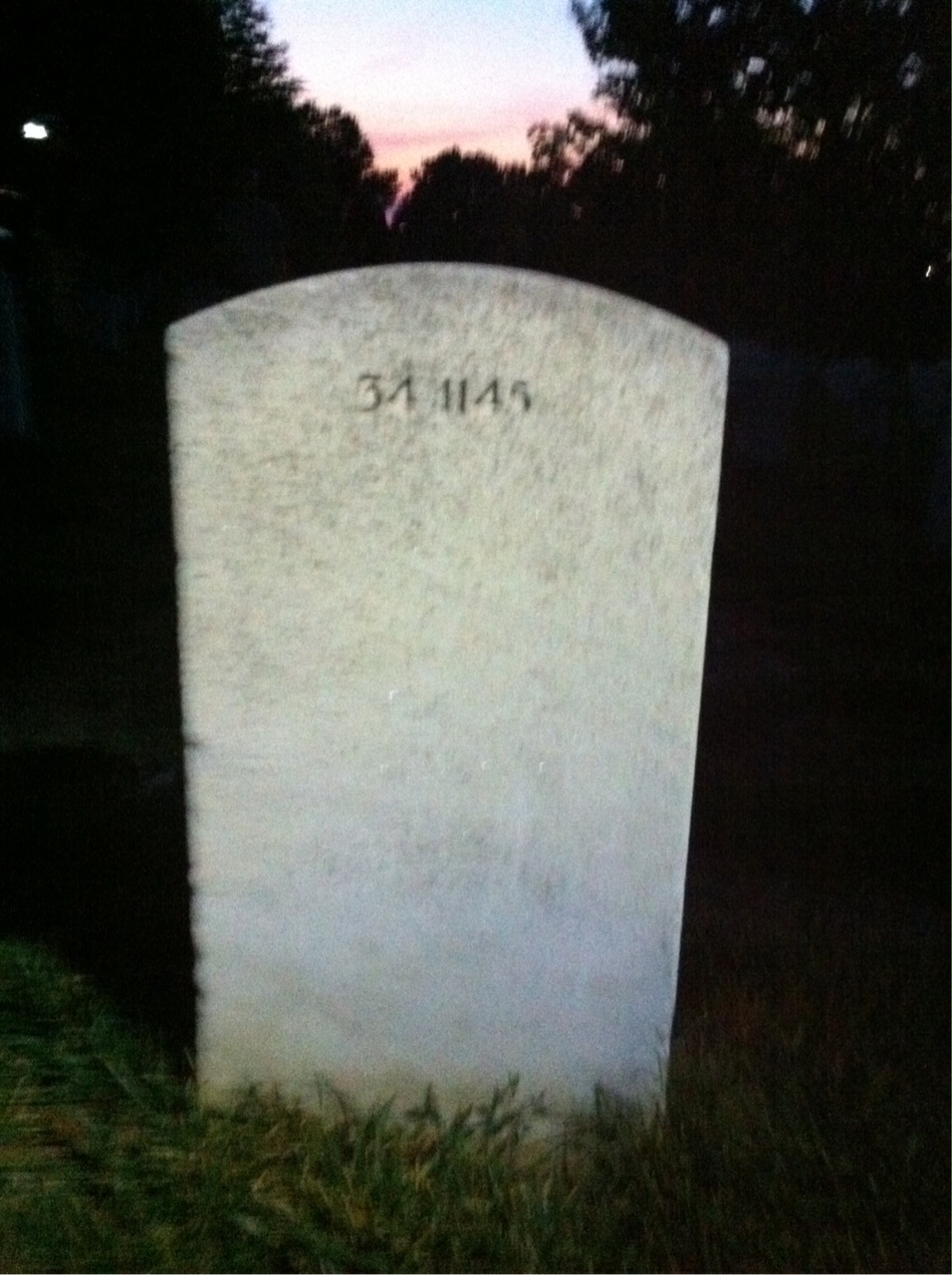 Back of headstone — Andrew Baumbach