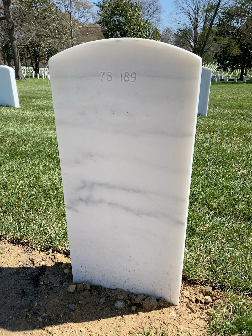Back of headstone — Joshua David Miles