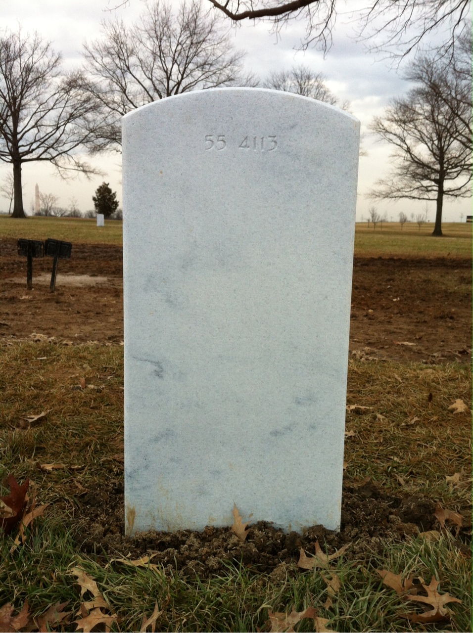 Back of headstone — Edward Gene Shu