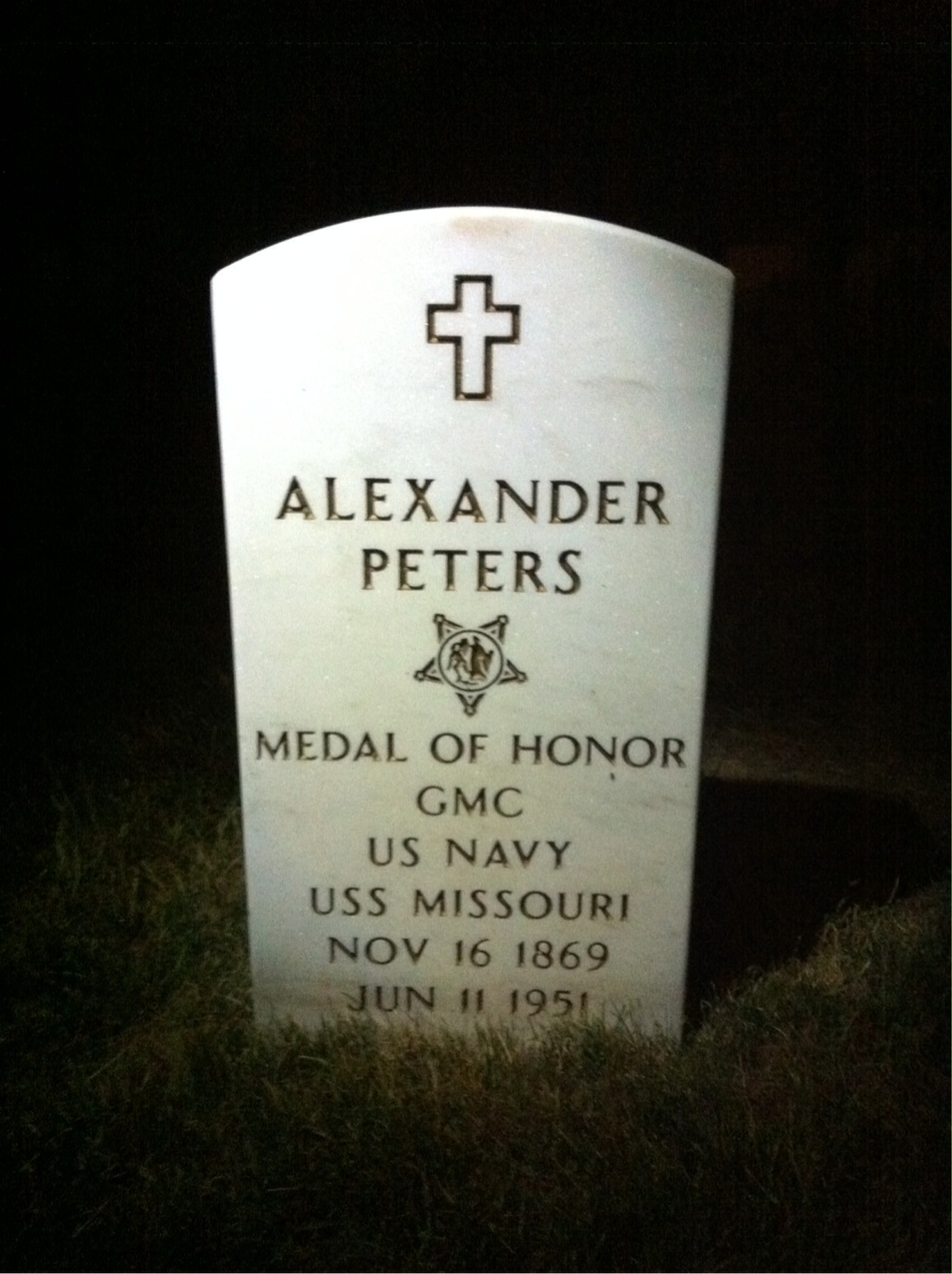 Headstone of Alexander Peters