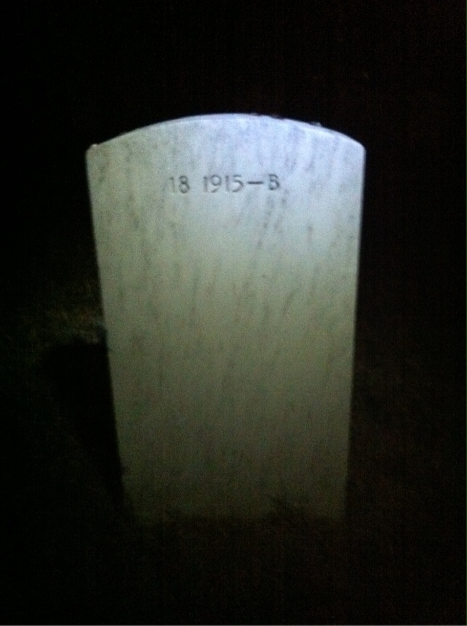 Back of headstone — Alfred Moyer