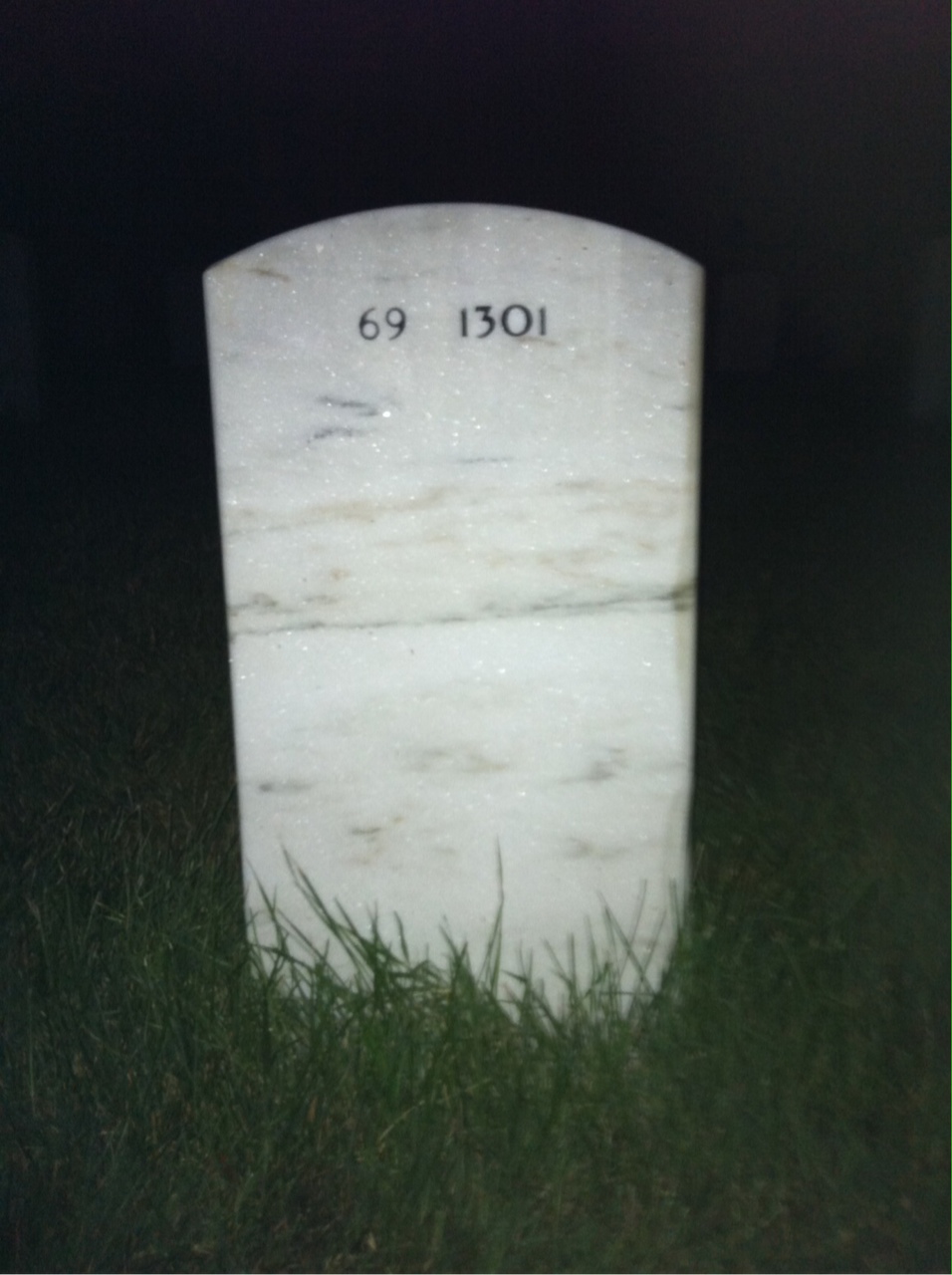 Back of headstone — George Rash