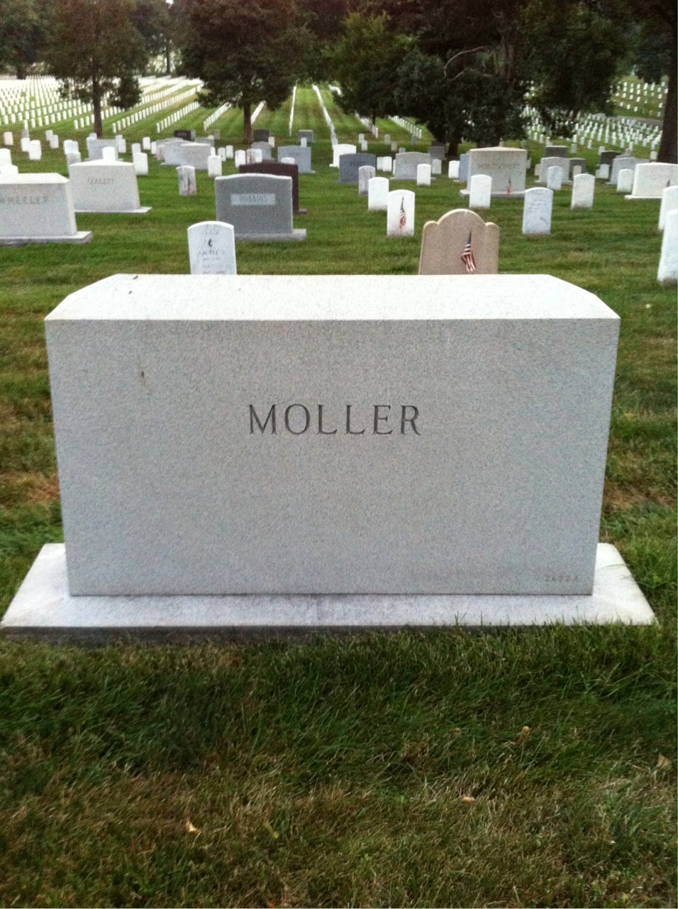 Back of headstone — Christian Moller