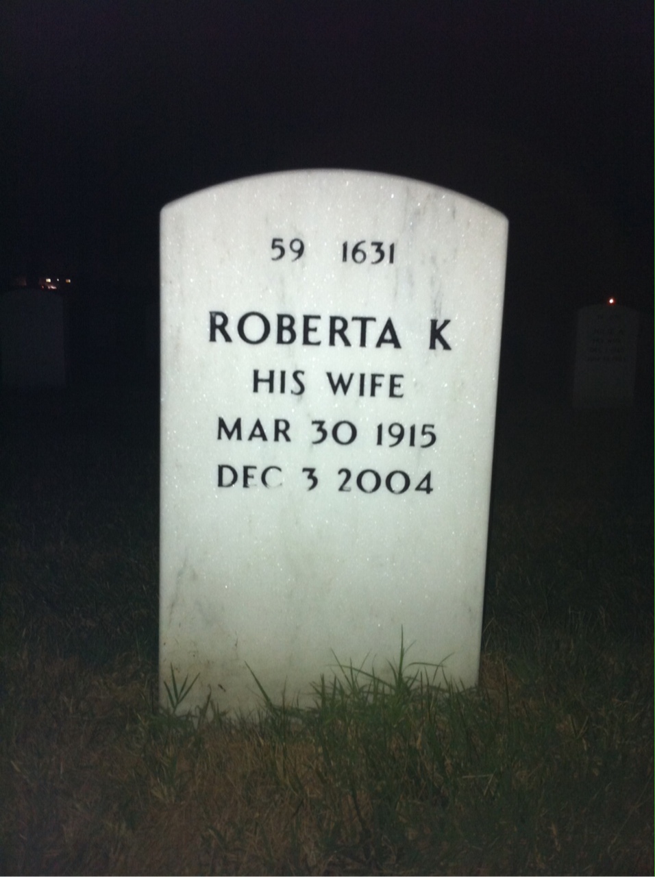 Back of headstone — Willis Beecher
