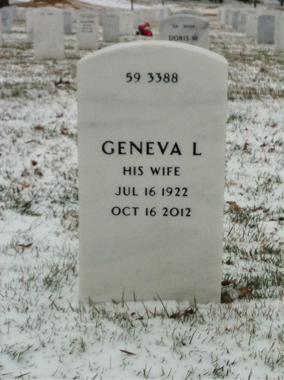Back of headstone — John Doherty