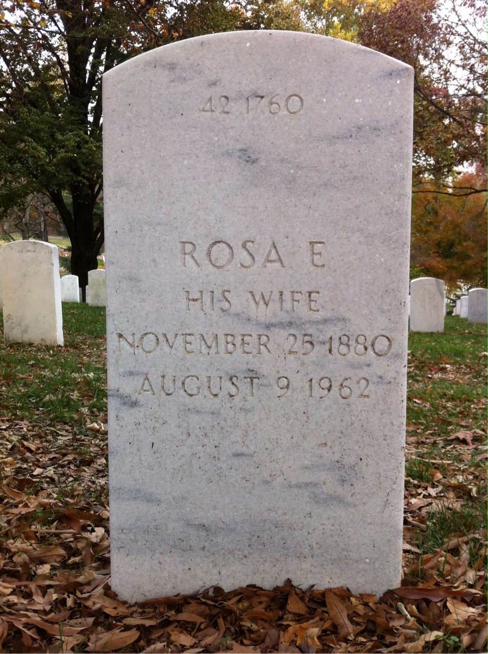 Back of headstone — John Anderson