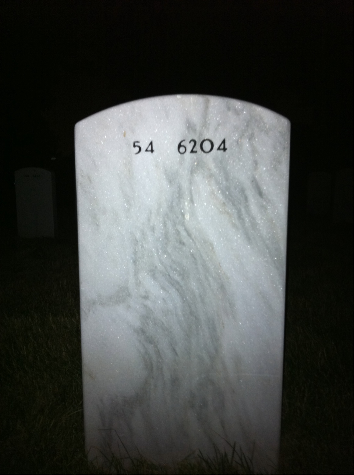 Back of headstone — Michael Wells