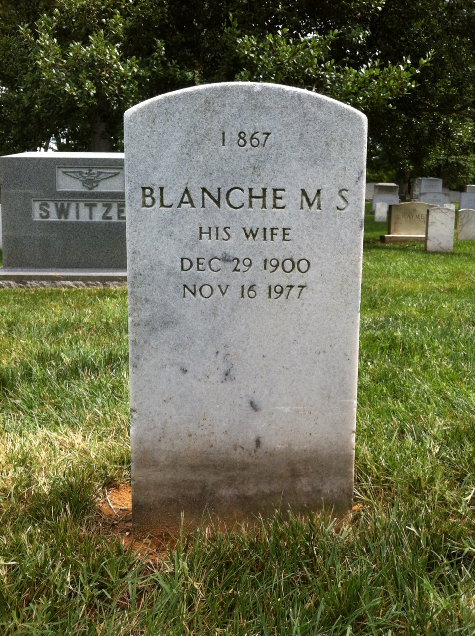 Back of headstone — William Powell