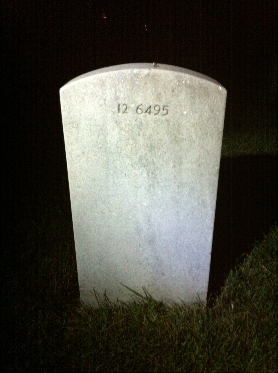 Back of headstone — Godfrey Johnson