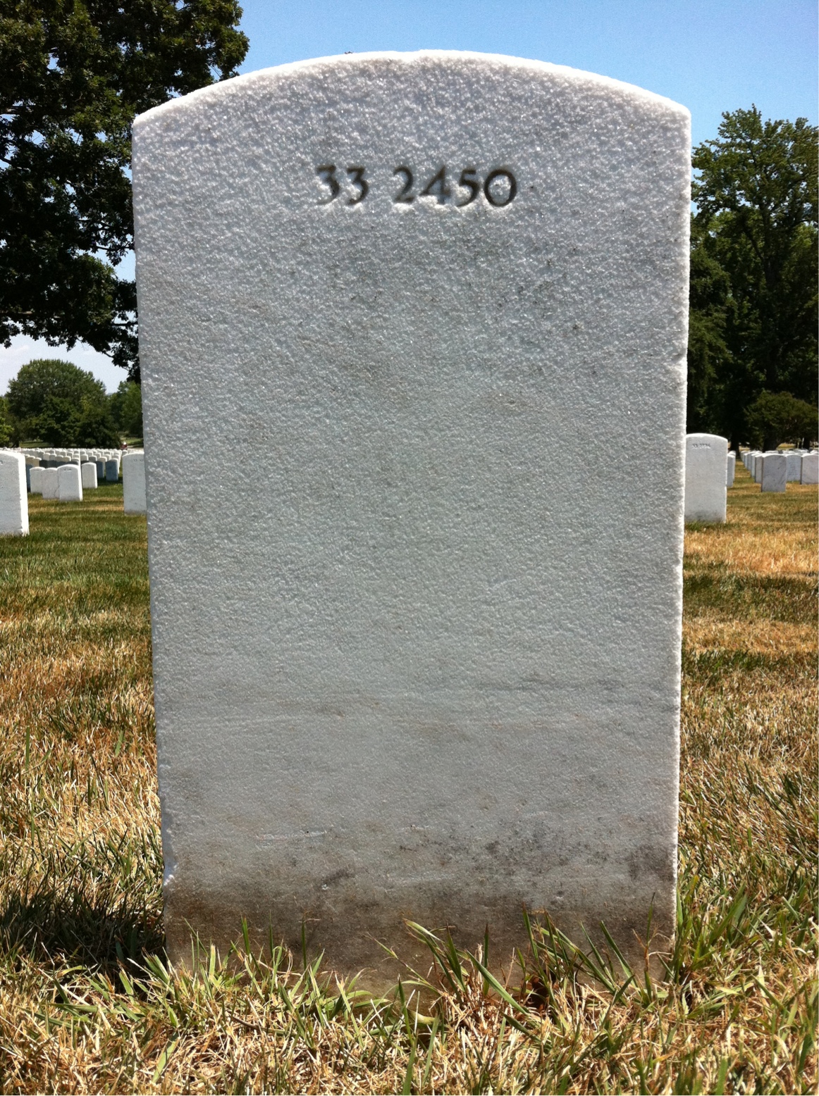 Back of headstone — Roland C Perry