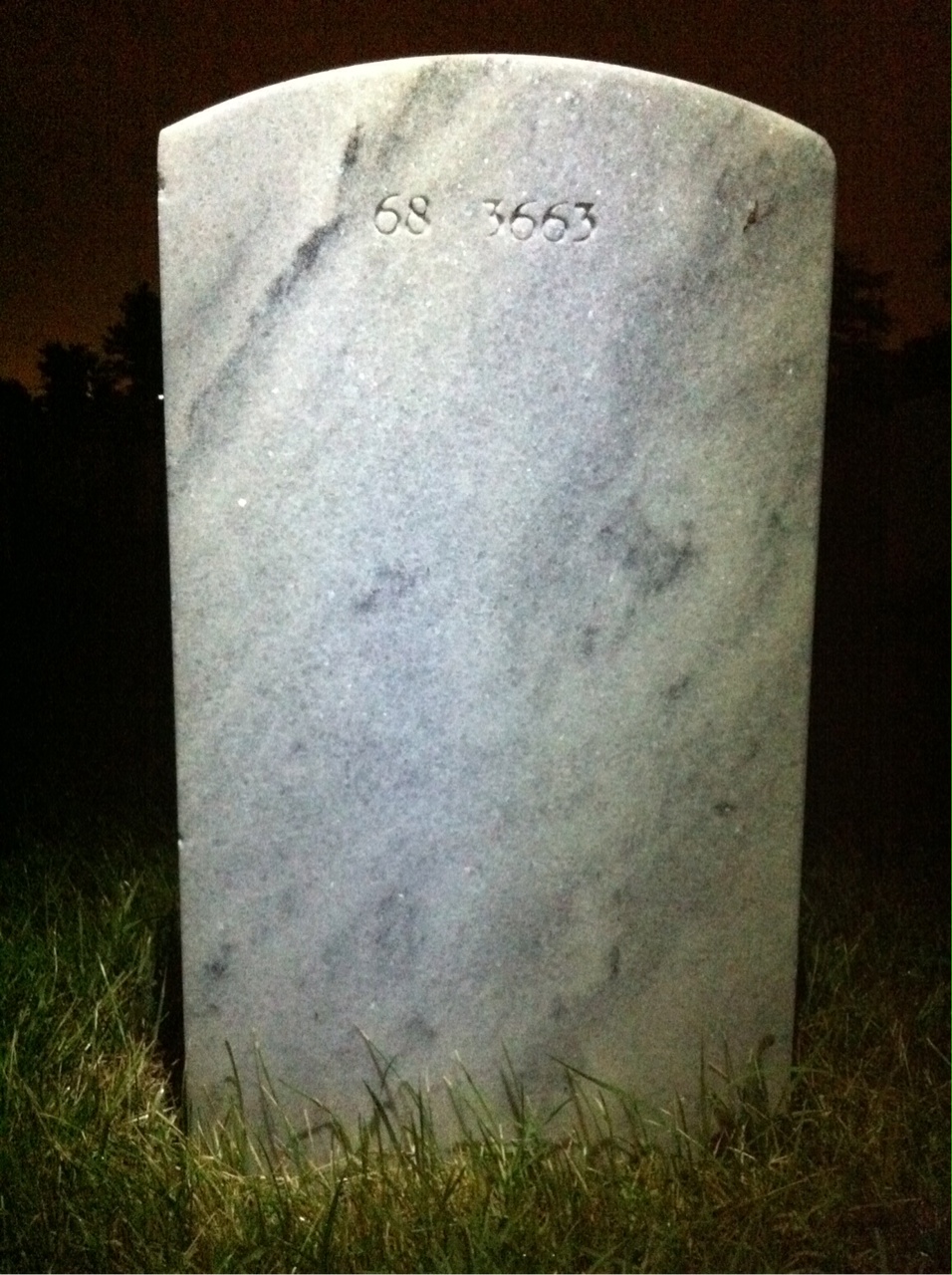 Back of headstone — William G George