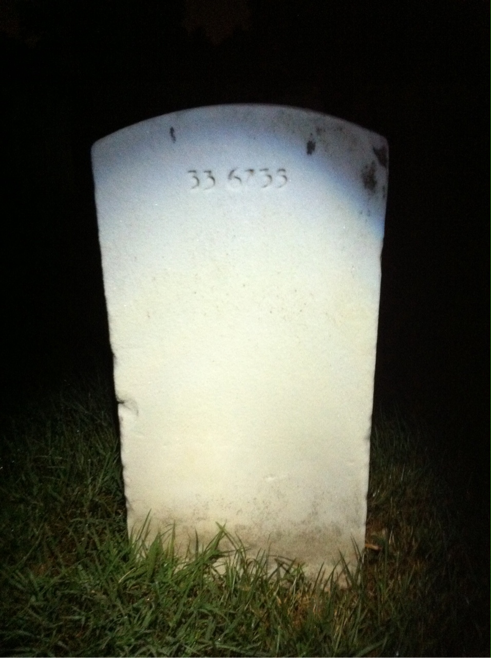 Back of headstone — Amanda Martin