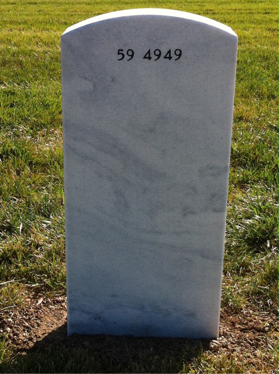 Back of headstone — John Mills