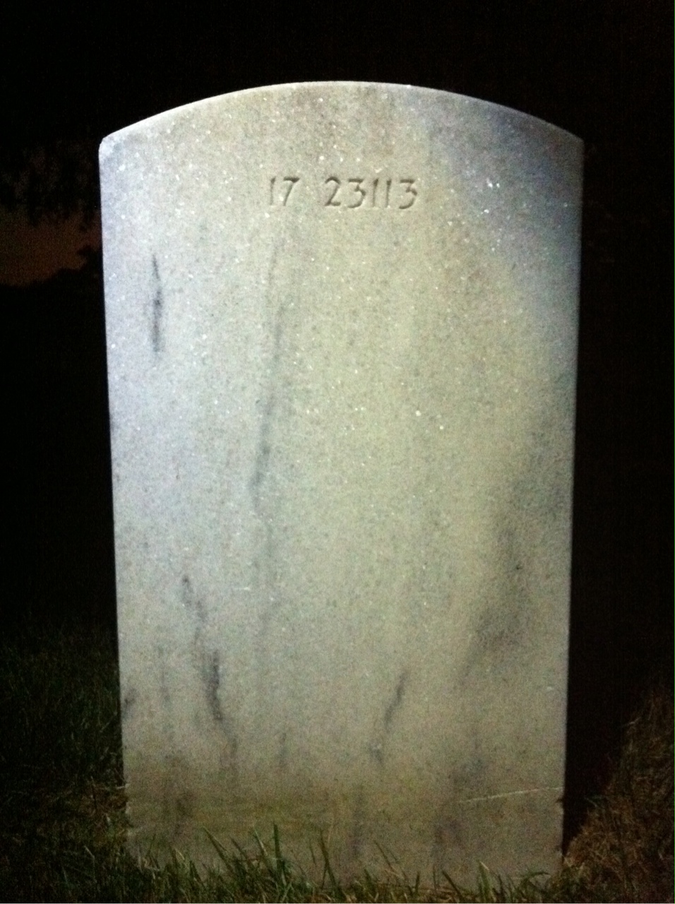 Back of headstone — Russell Banker