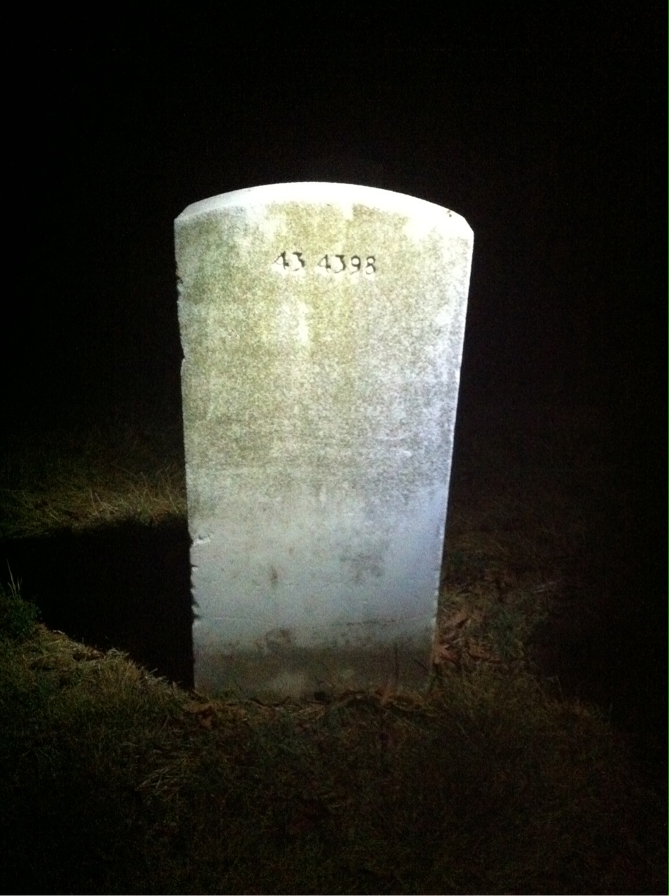 Back of headstone — Walter Mitchell