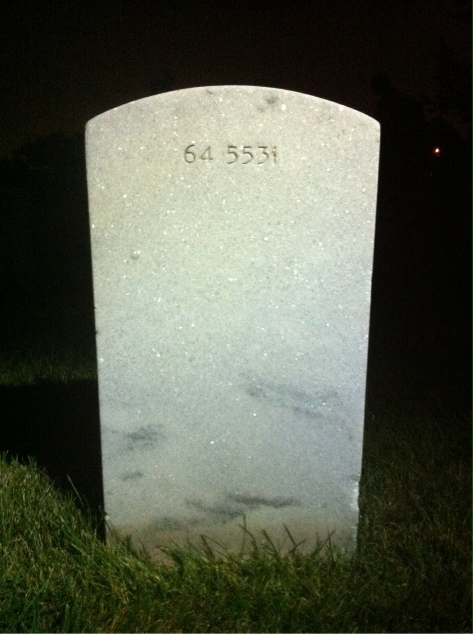 Back of headstone — Howard Archer