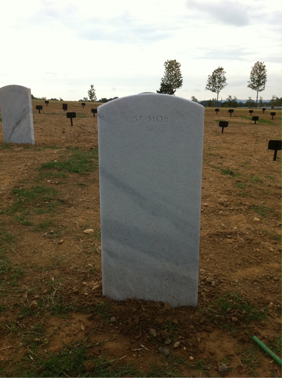 Back of headstone — Robert Baine