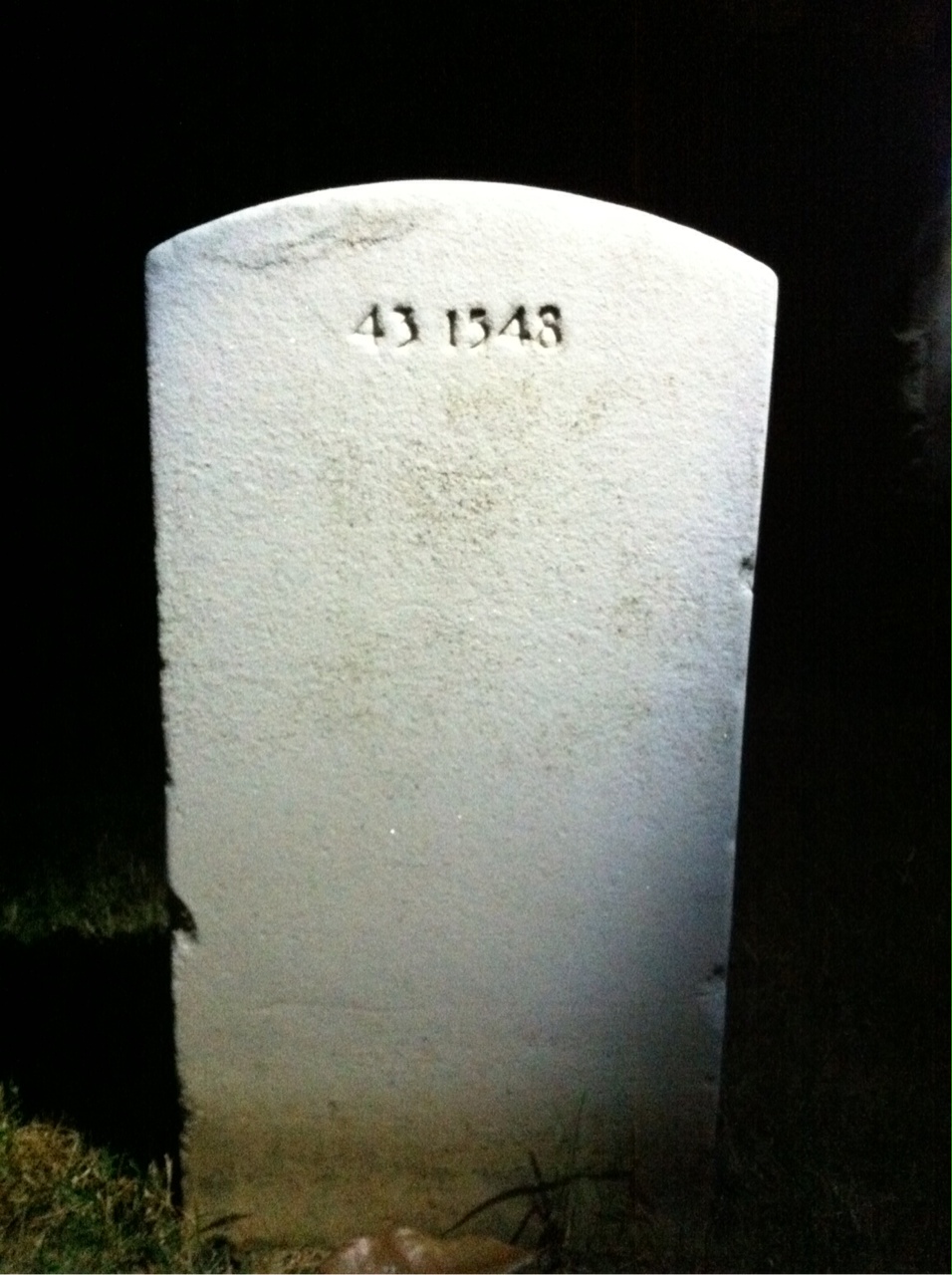 Back of headstone — George Moran