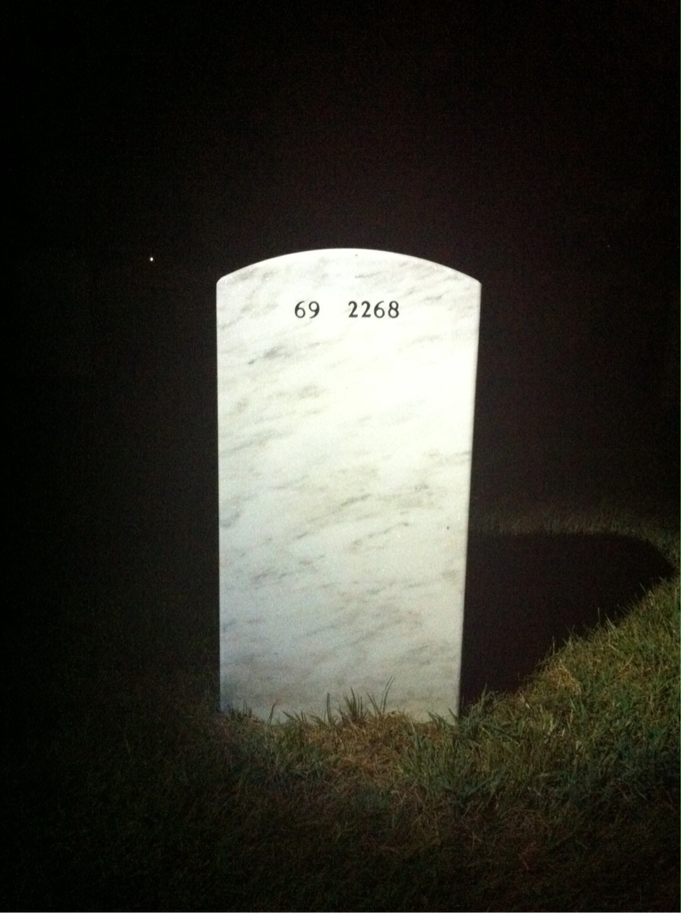Back of headstone — Onnie Hartsell