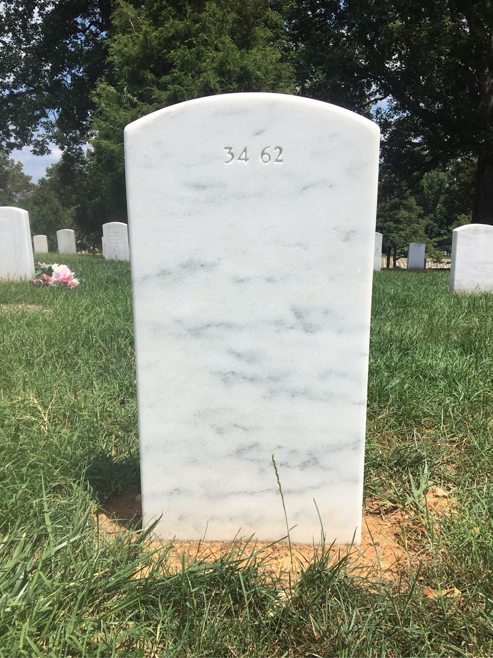 Back of headstone — Charles Morgera