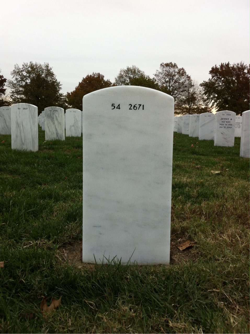 Back of headstone — Garret Collins