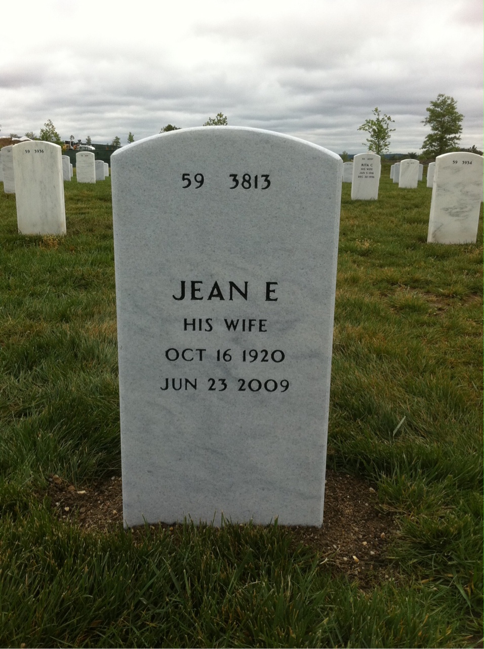 Back of headstone — John Perkowski