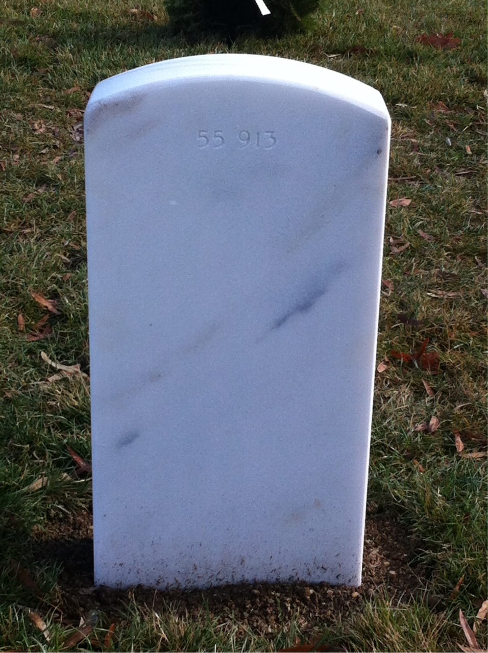 Back of headstone — John Acey