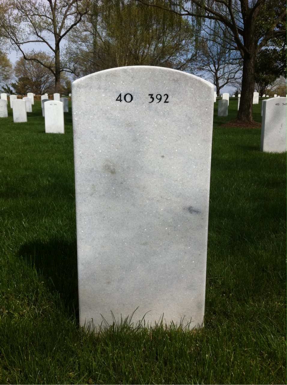 Back of headstone — Carl Copeman