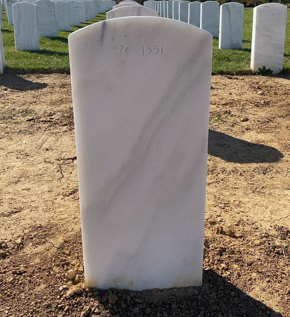 Back of headstone — Rolland Ackelson