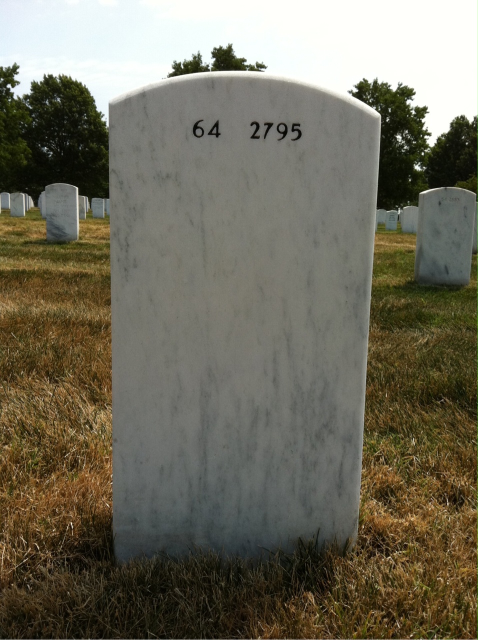 Back of headstone — George Kuharek