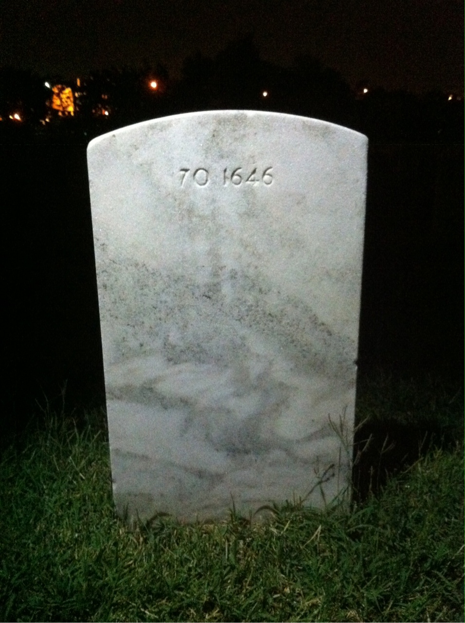 Back of headstone — John D Gibson