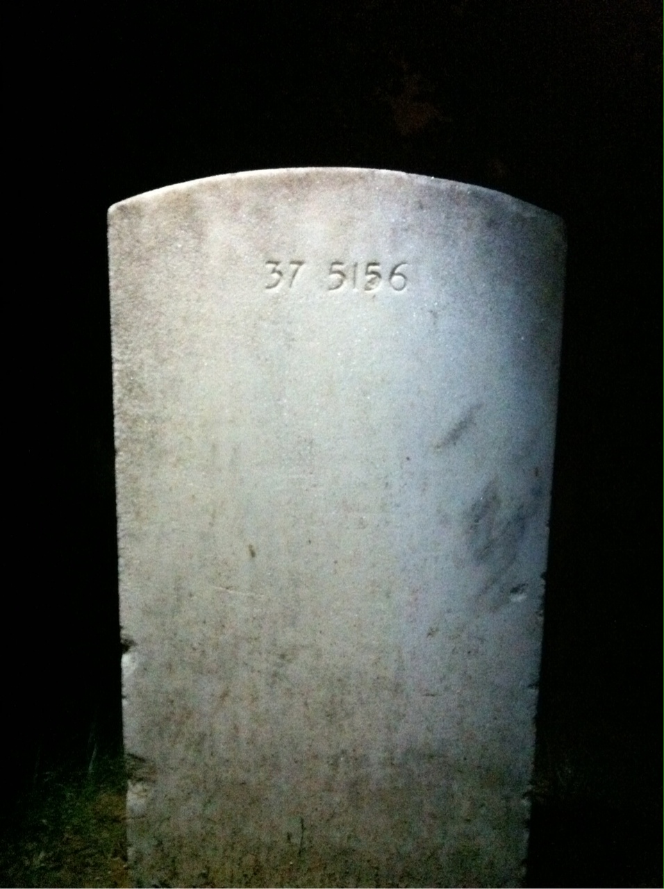Back of headstone — Joseph Auld