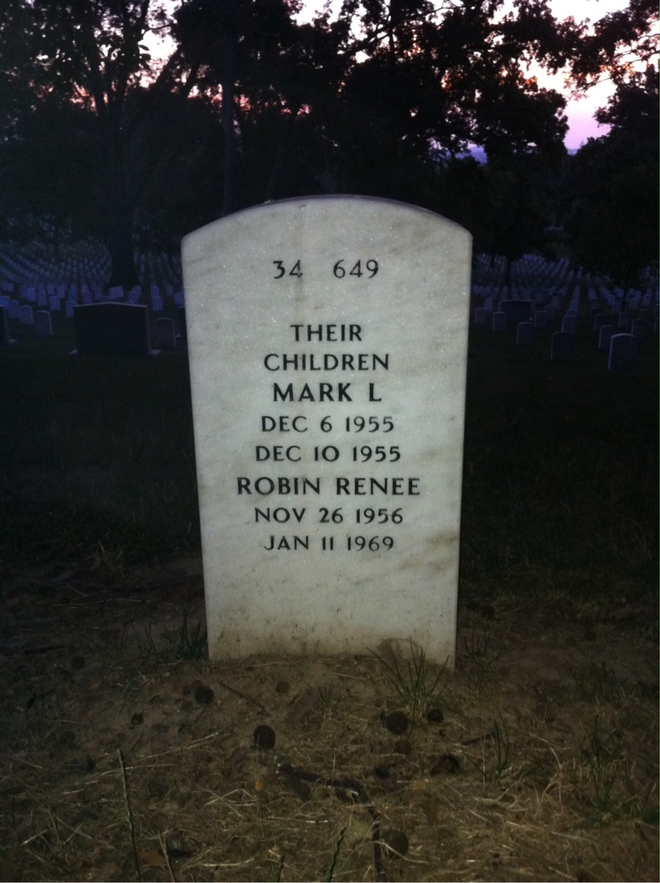 Back of headstone — Gloria Houk
