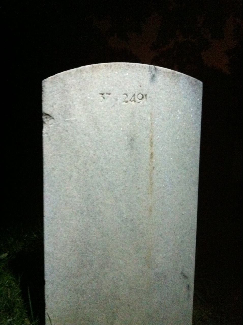 Back of headstone — Roger Behm