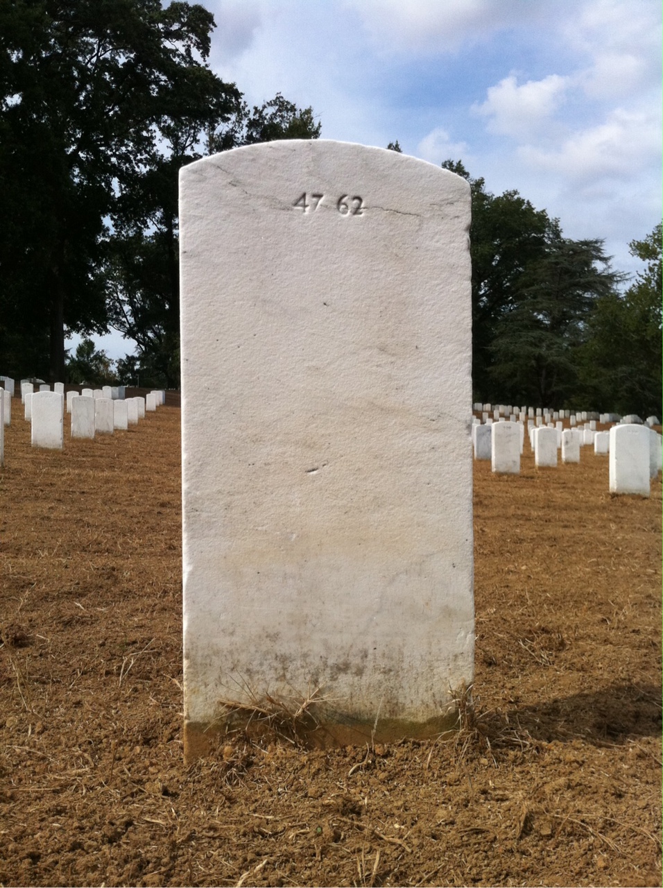 Back of headstone — Ann Modena