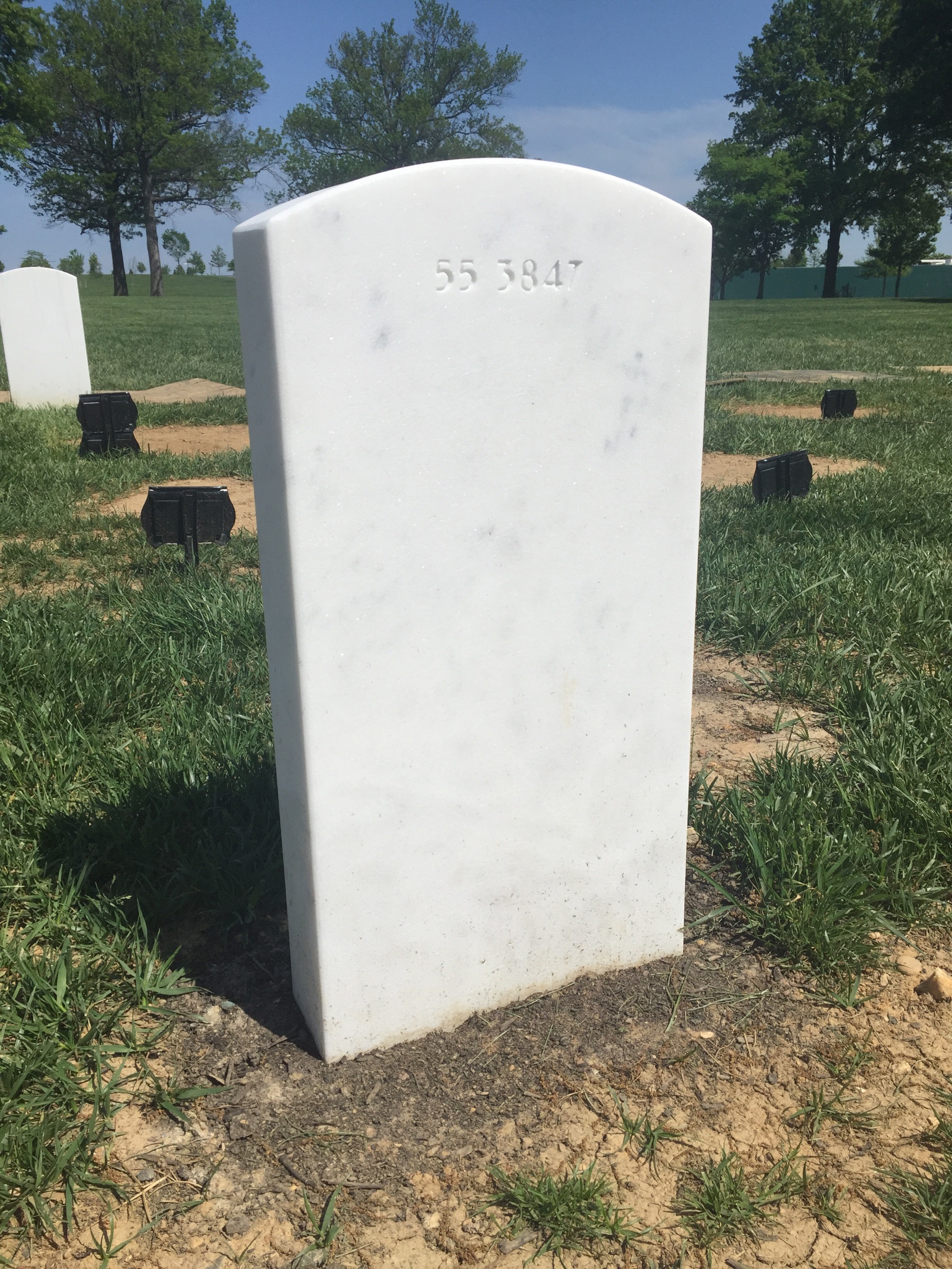 Back of headstone — Edward Dale Deal