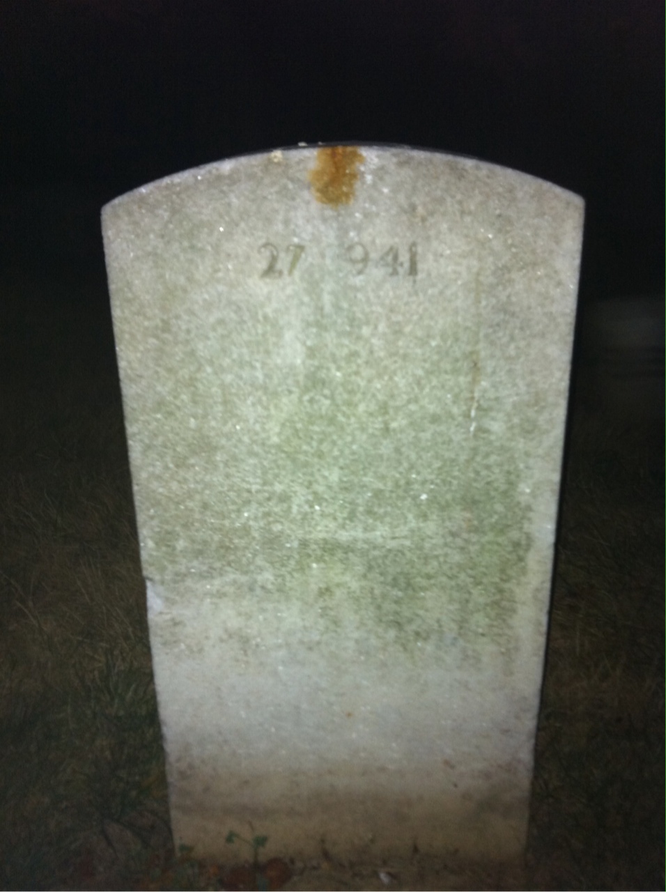 Back of headstone — Charles Allen