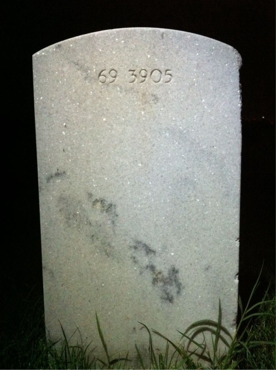 Back of headstone — Donald Anderson