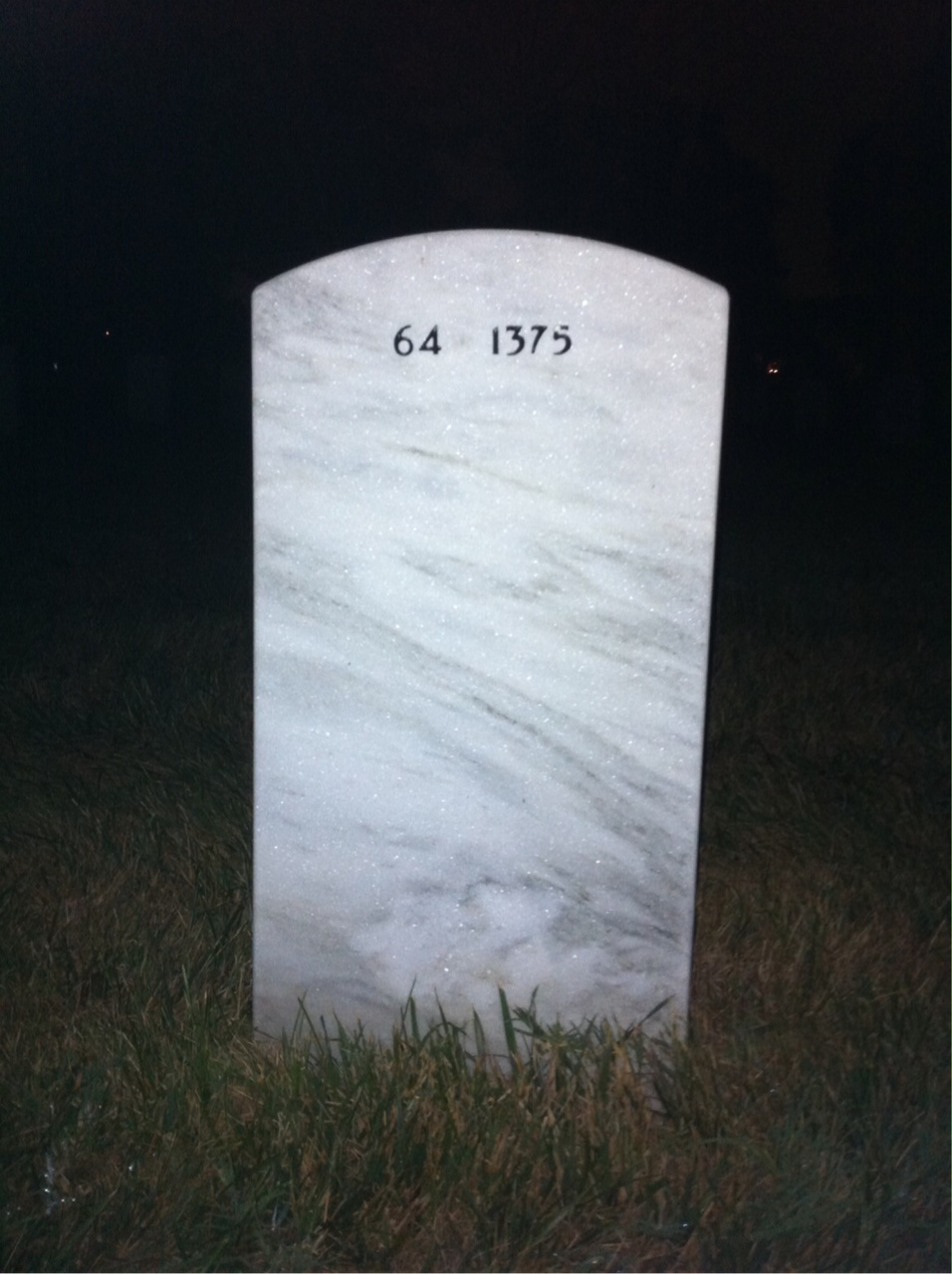 Back of headstone — Larry Trusty