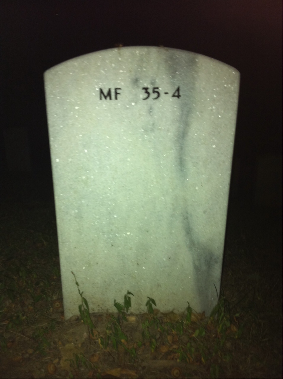 Back of headstone — George Nicol
