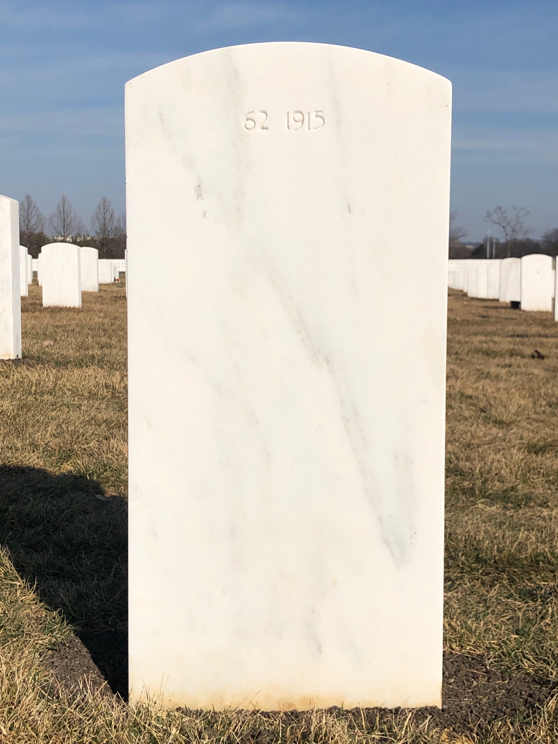 Back of headstone — William W Levine