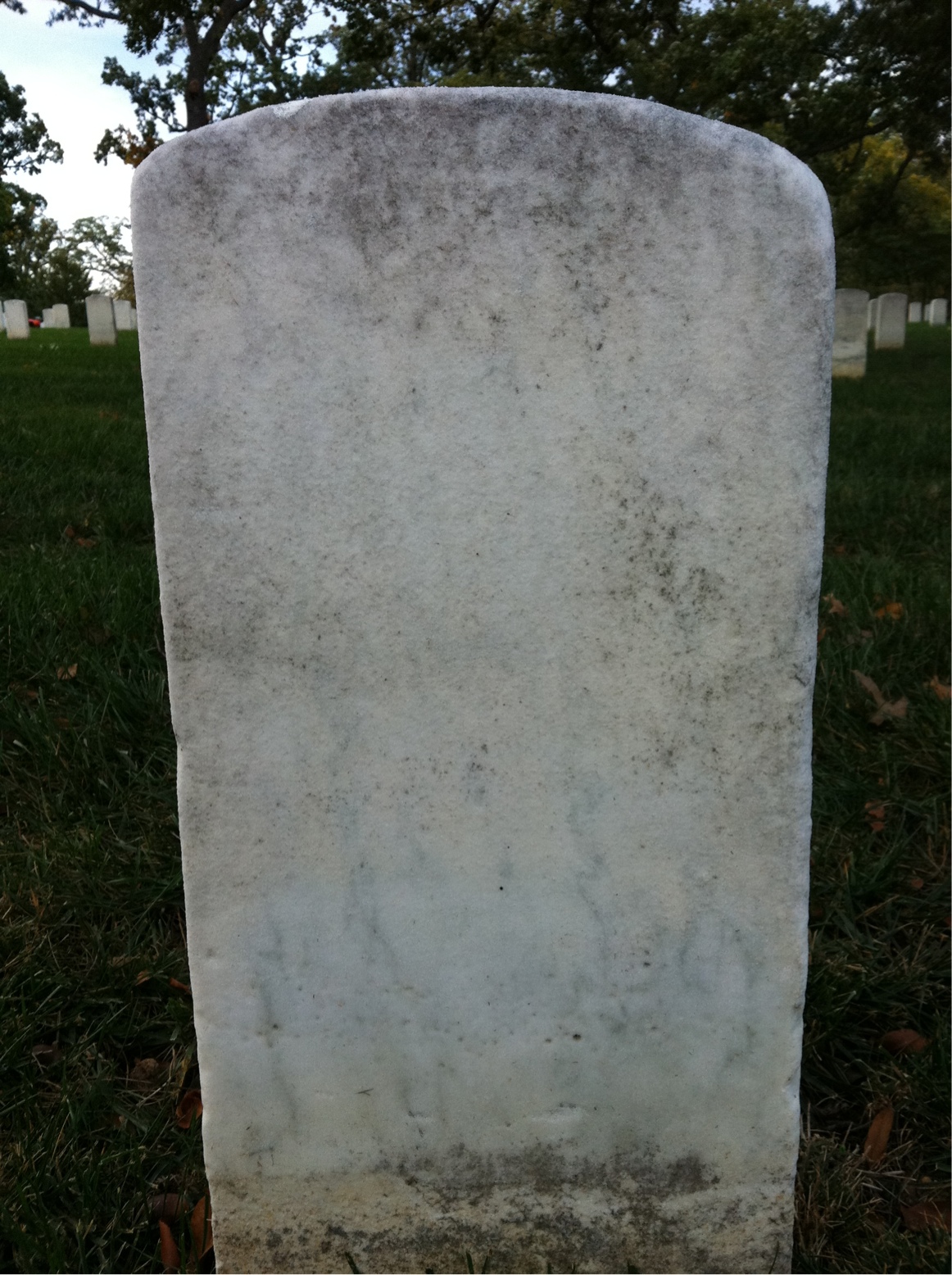 Back of headstone — Joel Mixer