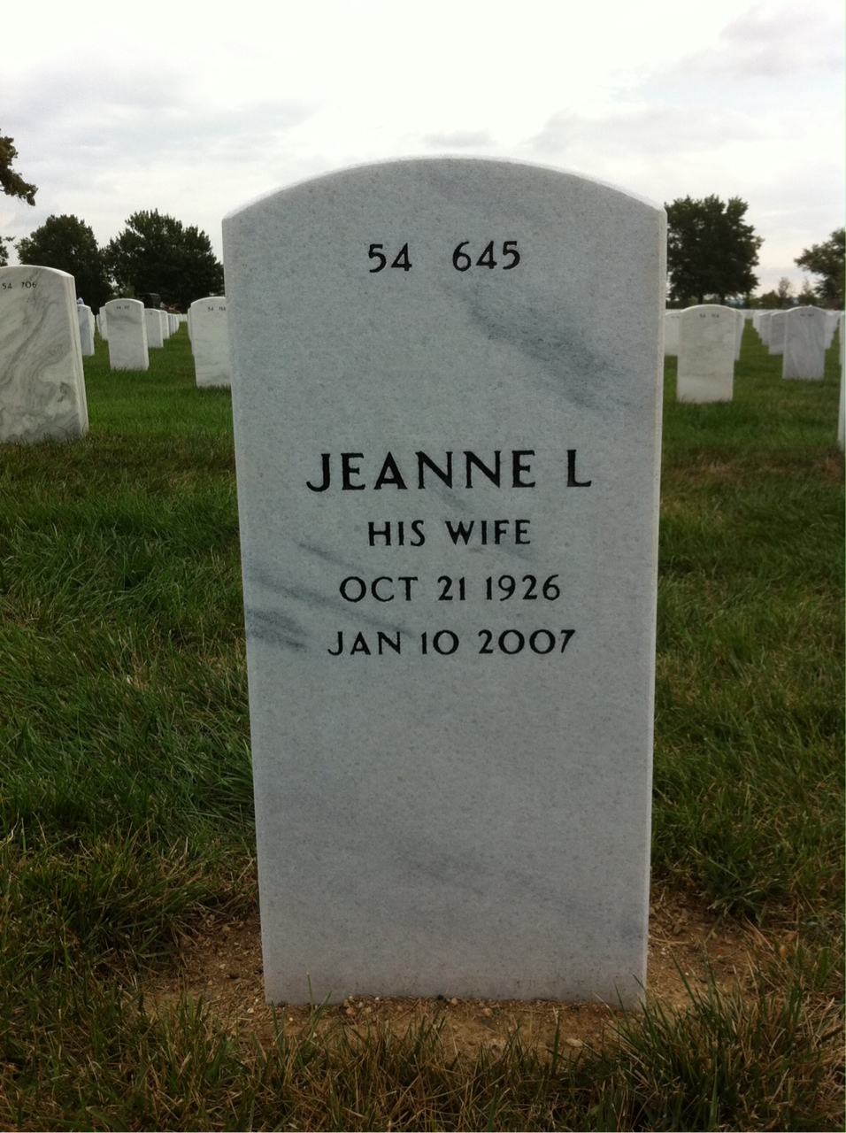 Back of headstone — France Davis