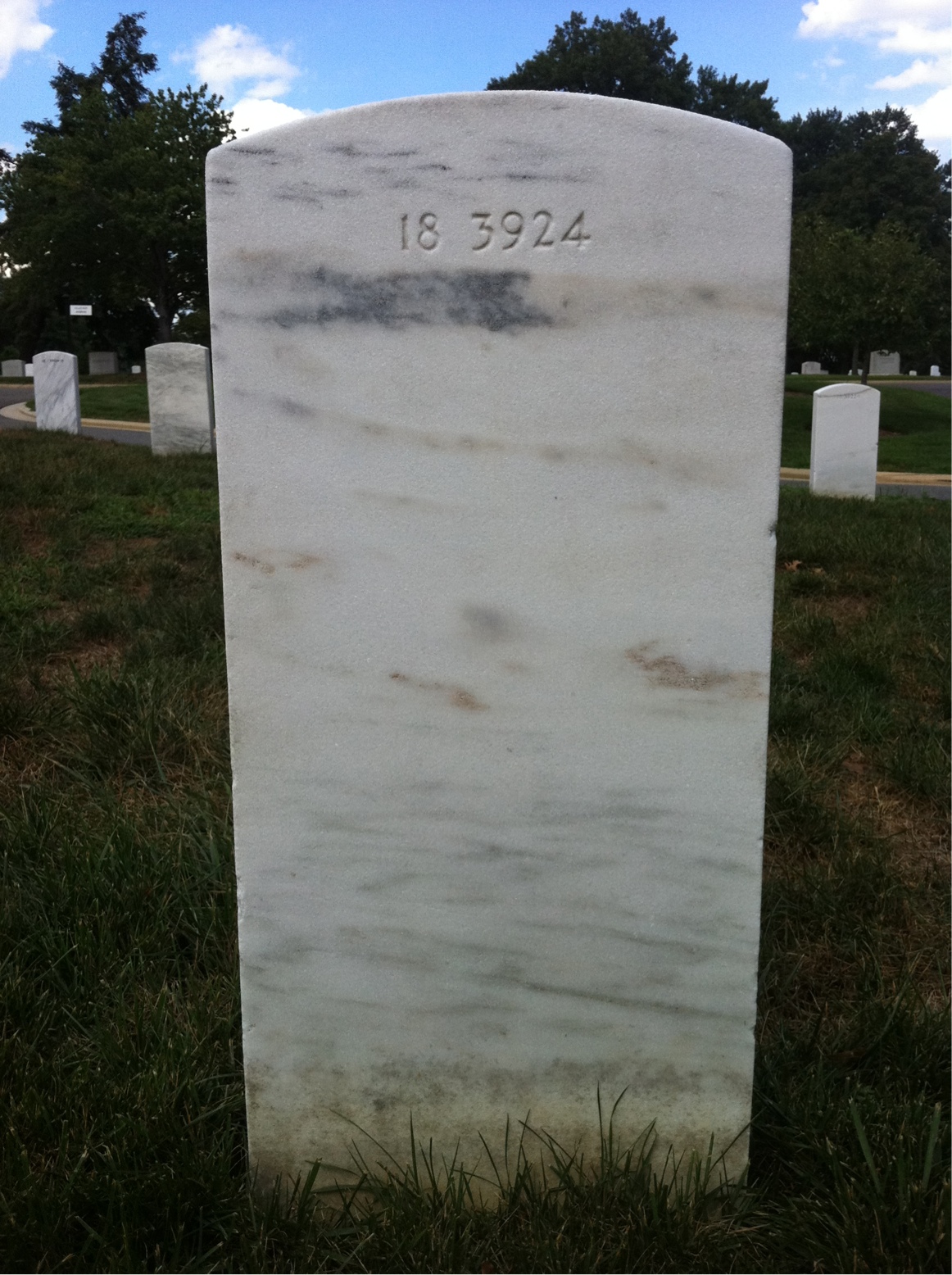 Back of headstone — Jack Anderson