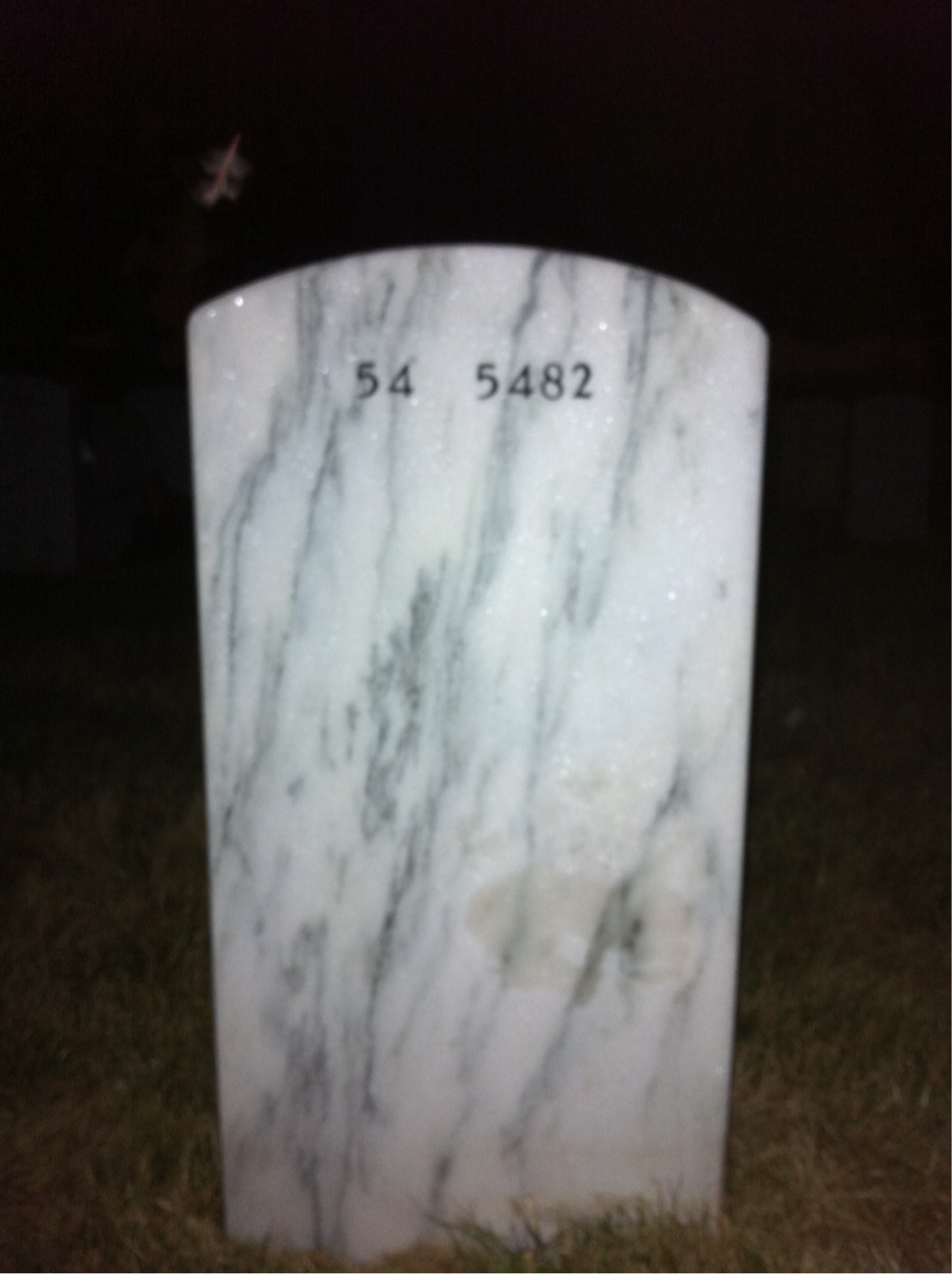 Back of headstone — Albert Newton
