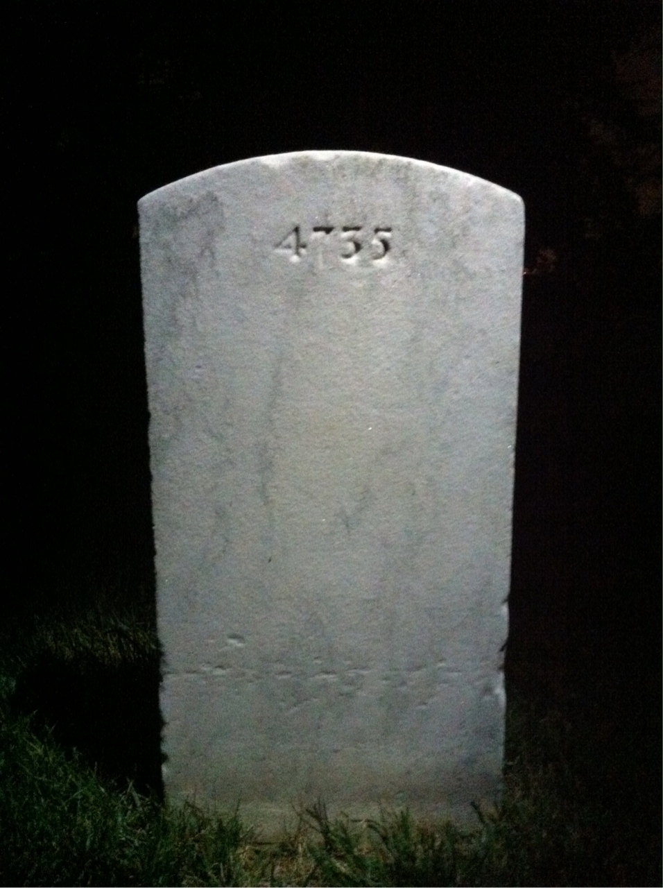 Back of headstone — Harry Morris